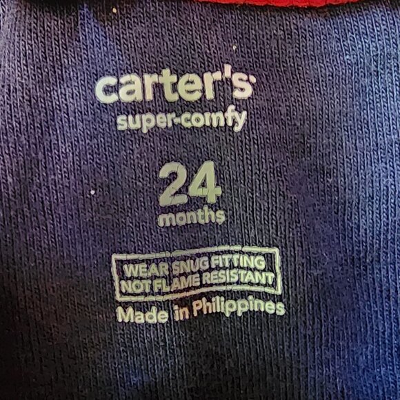 Carter's Super Comfy Toddler Fire Engine Pajamas Size 24 Months - Picture 7 of 7